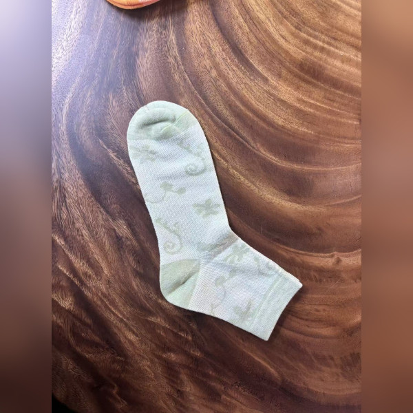 Cotton-Tussah Blend Mid-calf Socks