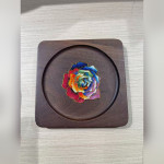 Filigree Rose Square Tea Tray