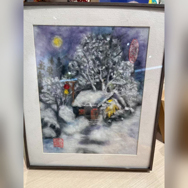 Cotton Painting - House