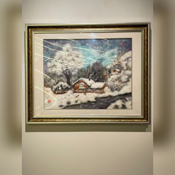 Cotton Painting - Home in Northeast